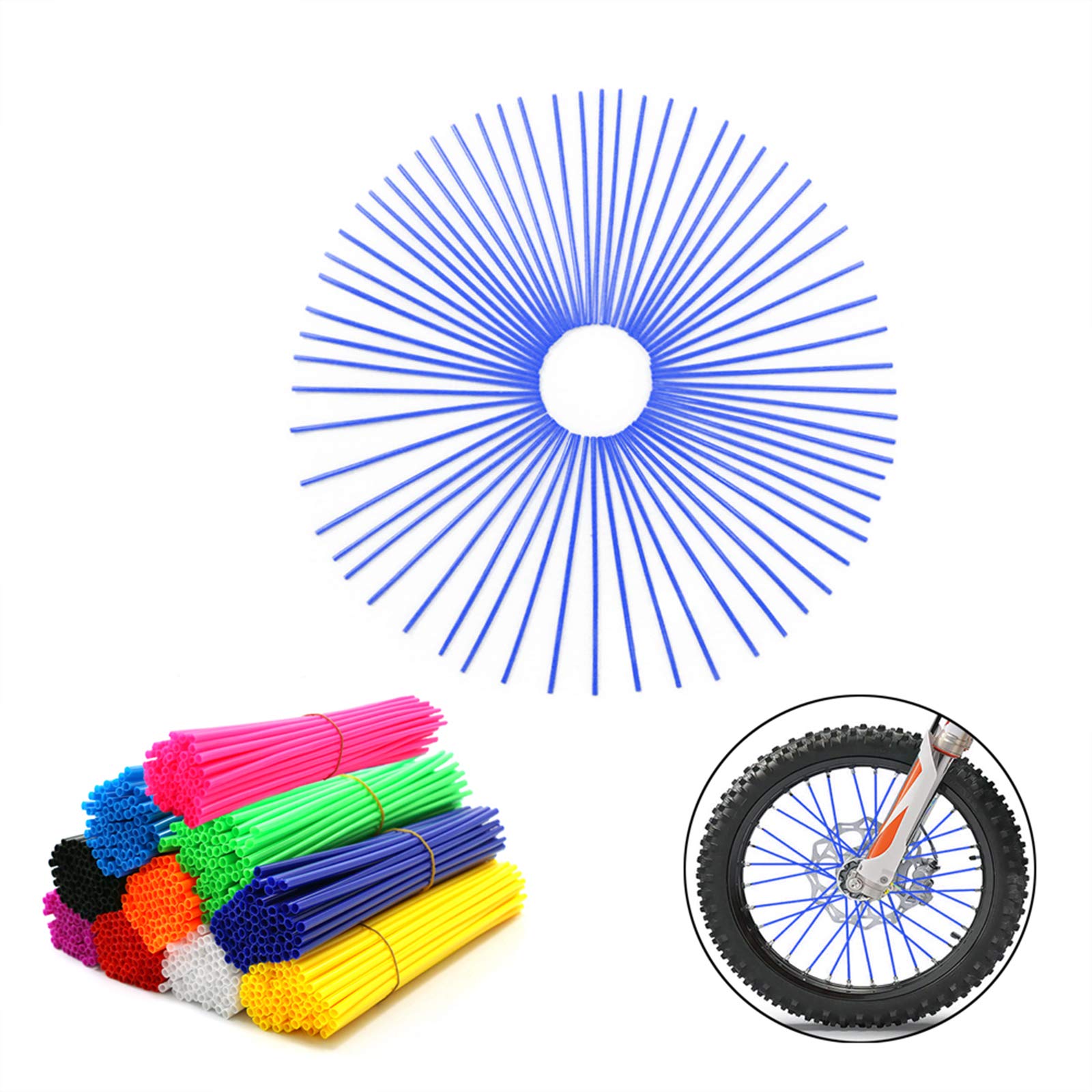 72Pcs Universal Spoke Skins Covers